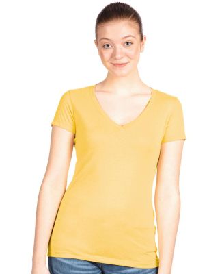 Next Level 1540 Ideal V Neck Wholesale Plain t Shi in Banana cream