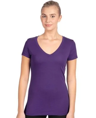 Next Level 1540 Ideal V Neck Wholesale Plain t Shi in Purple rush