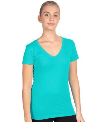 Next Level 1540 Ideal V Neck Wholesale Plain t Shi in Tahiti blue