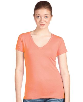 Next Level 1540 Ideal V Neck Wholesale Plain t Shi in Light orange