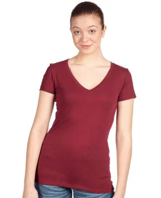 Next Level 1540 Ideal V Neck Wholesale Plain t Shi in Cardinal