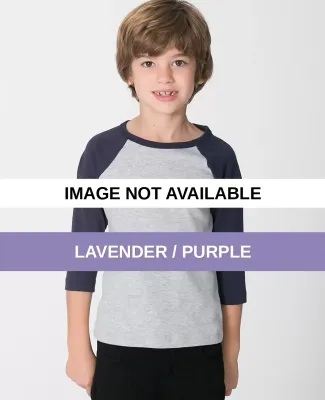 4153 American Apparel Toddler Raglan Lavender / Purple