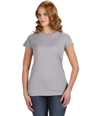 8138 J. America - Women's Glitter T-Shirt in Oxford/ silver