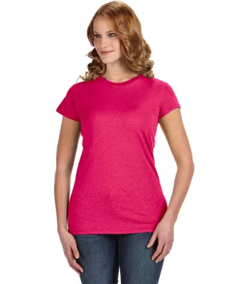 8138 J. America - Women's Glitter T-Shirt in Wildberry/ silver
