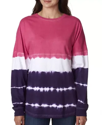 8229 J. America - Game Day Jersey in Wildberry/ very berry tie-dye
