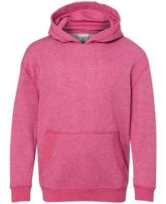 8606 J. America - Youth Glitter French Terry Hood in Wildberry/ silver