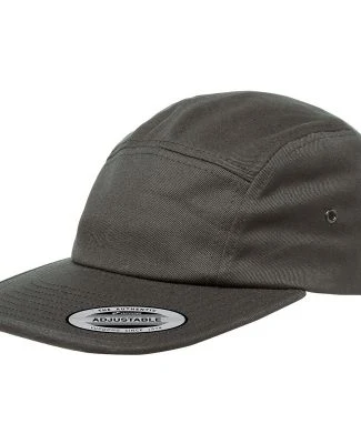 Yupoong 7005 Jockey Flat Bill Cap in Dark grey