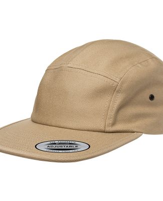 Yupoong 7005 Jockey Flat Bill Cap in Khaki