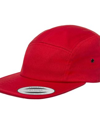 Yupoong 7005 Jockey Flat Bill Cap in Red