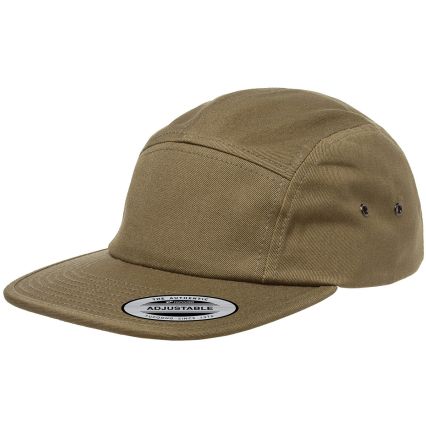 Yupoong 7005 Jockey Flat Bill Cap in Olive