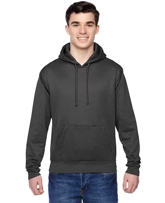 8615 J. America Tailgate Hooded Fleece Pullover wi in Charcoal heather