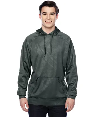 8670 J. America Polyester Hooded Pullover Sweatshi in Graphite volt