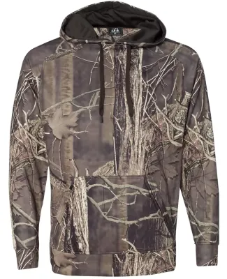 8670 J. America Polyester Hooded Pullover Sweatshi in Outdoor camo