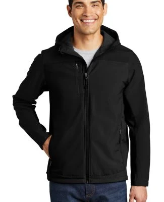  J335 Port Authority Hooded Core Soft Shell Jacket in Black