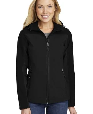 L335 Port Authority Ladies Hooded Core Soft Shell  in Black