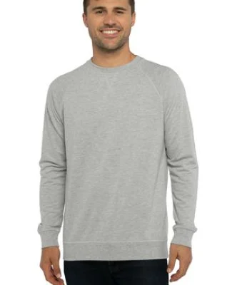 Next Level N9000 Unisex Terry Raglan Pullover in Heather grey