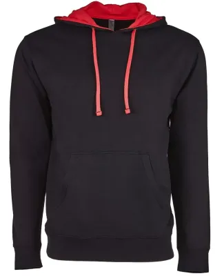 Next Level 9301 Unisex French Terry Pullover Hoody BLACK/ RED
