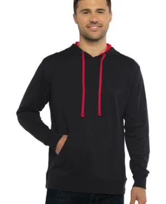 Next Level 9301 Unisex French Terry Pullover Hoody in Black/red