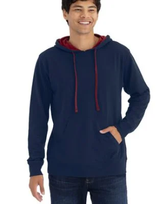 Next Level 9301 Unisex French Terry Pullover Hoody in Midnight navy/ cardinal