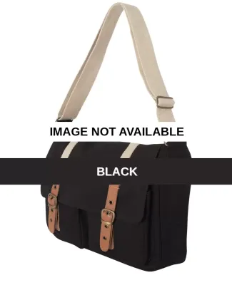 C385 Carolina Sewn Strapping Messenger Bag Black