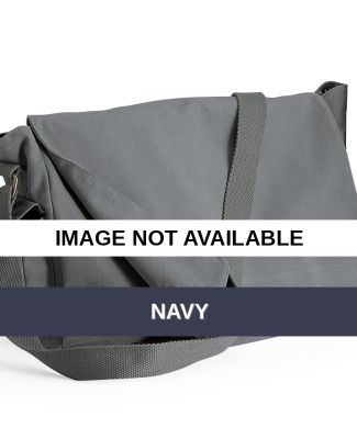 C374 Carolina Sewn Peach Skin Messenger Bag Navy
