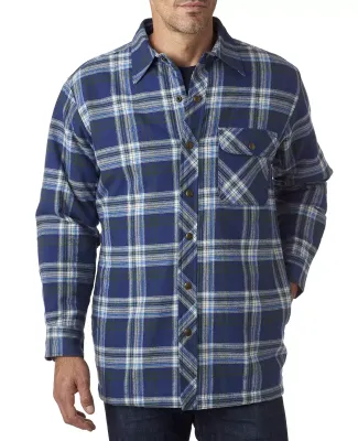 BP7002 Backpacker Men's Flannel Shirt Jacket with  in Blue/ green