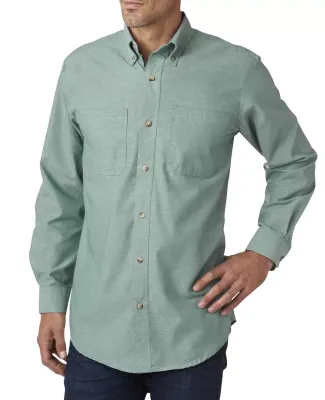 BP7004 Backpacker Men's Yarn-Dyed Chambray Woven S in Green
