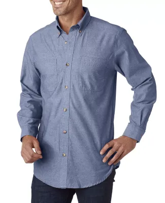 BP7004 Backpacker Men's Yarn-Dyed Chambray Woven S in Navy