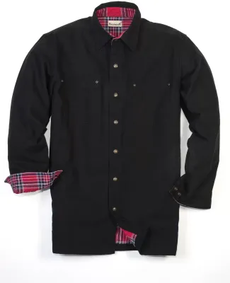 BP7006 Backpacker Men's Canvas Shirt Jacket w/ Fla in Black