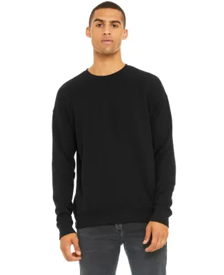 BELLA+CANVAS 3945 Unisex Drop Shoulder Sweatshirt in Black