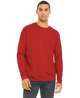 BELLA+CANVAS 3945 Unisex Drop Shoulder Sweatshirt in Red