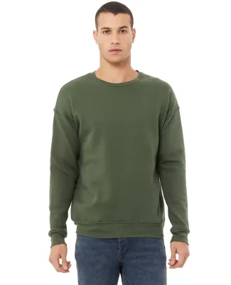 BELLA+CANVAS 3945 Unisex Drop Shoulder Sweatshirt in Military green
