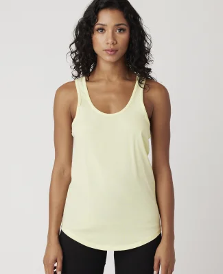 Cotton Heritage LC7706 Juniors Scallop Racerback T in Light chartreuse