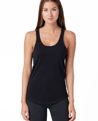 Cotton Heritage LC7706 Juniors Scallop Racerback T in Black