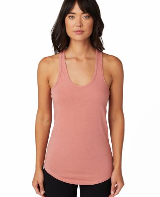 Cotton Heritage LC7706 Juniors Scallop Racerback T in Dusty rose htr (discontinued)