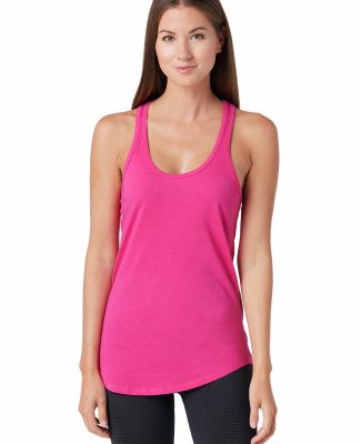 Cotton Heritage LC7706 Juniors Scallop Racerback T in Hot pink
