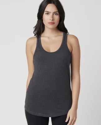 Cotton Heritage LC7706 Juniors Scallop Racerback T Charcoal Heather