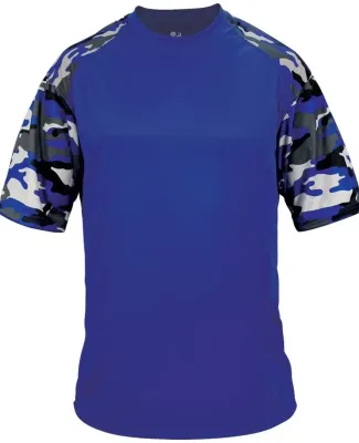 4141 Badger Camo Sport T-Shirt Royal/ Royal Camo
