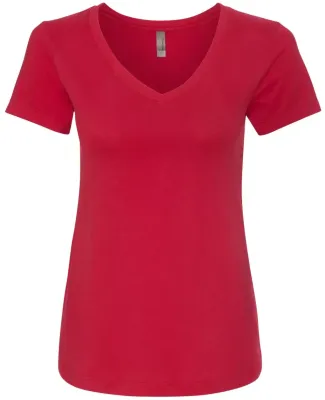 Next Level 6480 Women's Sueded Short Sleeve V RED