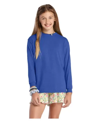 64900L Youth Retail Fit Long Sleeve Tee 5.2 oz in Royal