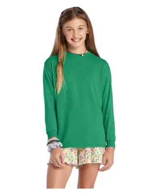 64900L Youth Retail Fit Long Sleeve Tee 5.2 oz in Kelly