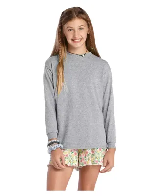 64900L Youth Retail Fit Long Sleeve Tee 5.2 oz in Athletic heather