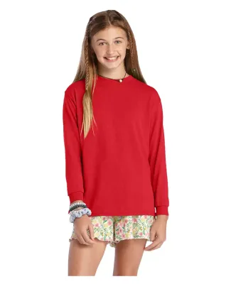 64900L Youth Retail Fit Long Sleeve Tee 5.2 oz in New red