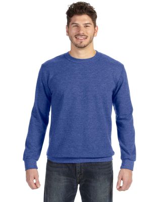 72000 Anvil Adult Crewneck French Terry HEATHER BLUE