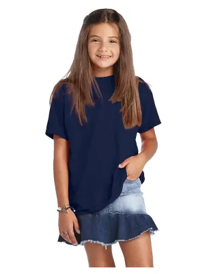 Delta Apparel 12900 Youth Soft Spun Tee in Athletic navy