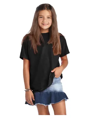 Delta Apparel 12900 Youth Soft Spun Tee in Black