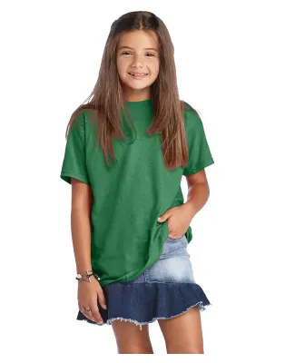 Delta Apparel 12900 Youth Soft Spun Tee in Kelly