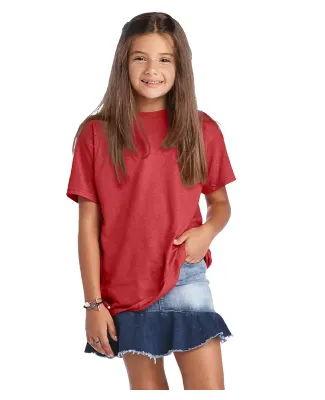 Delta Apparel 12900 Youth Soft Spun Tee in New red