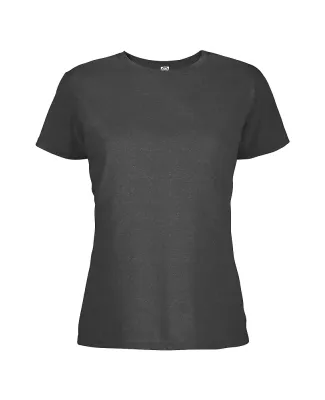 12500 Delta Apparel Ladies 30/1's Soft Spun Tee 4. in E9c charcoal heather