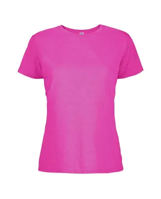 12500 Delta Apparel Ladies 30/1's Soft Spun Tee 4. in Heliconia heather